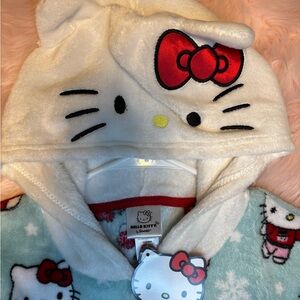Hello Kitty White and Red Hooded Adult Onesie